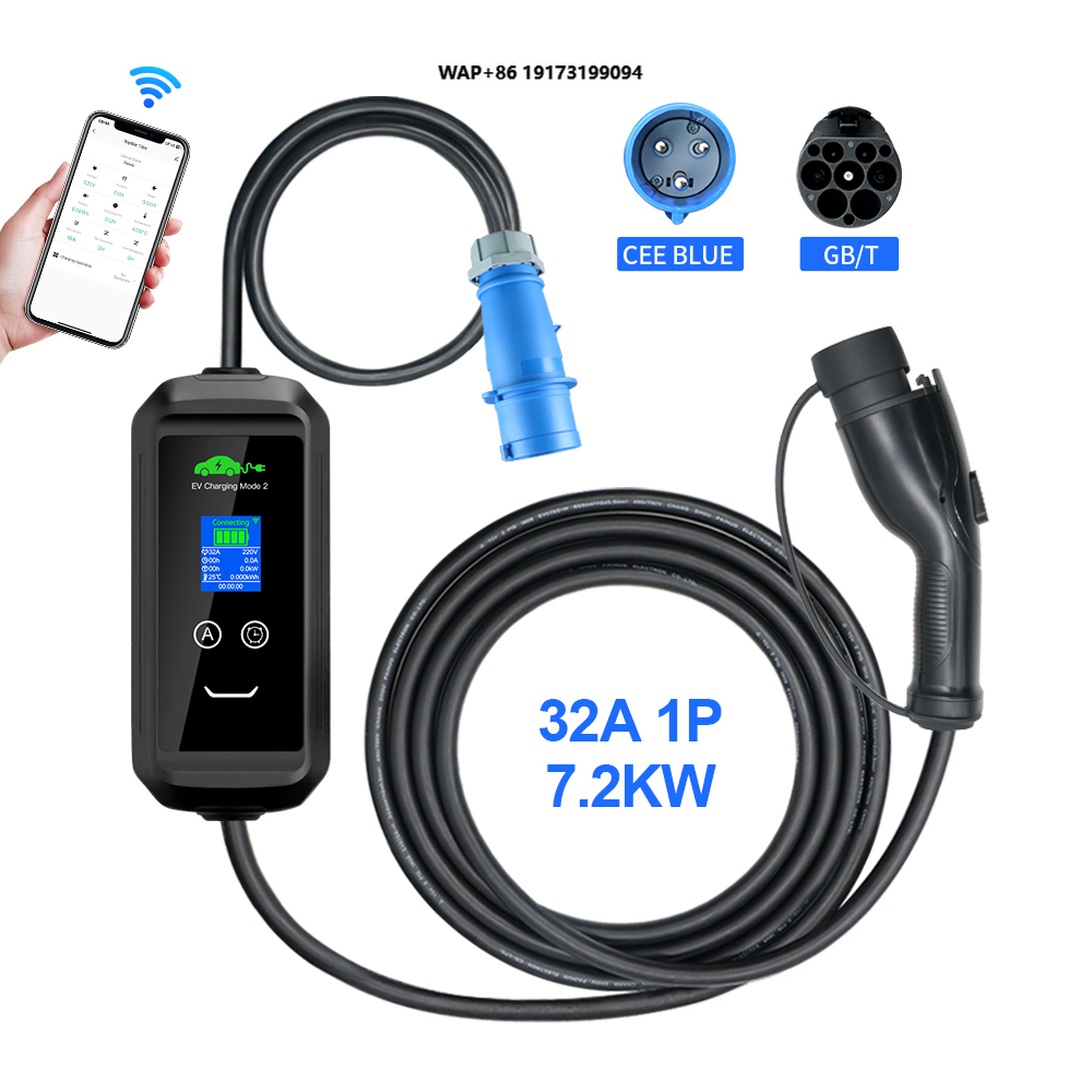 Ev Charging Pile - Cargador Portátil para Vehículos Eléctricos, Enchufe