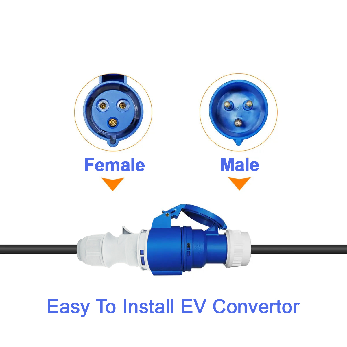 Enchufe Hembra CEE Azul NTO de - Ev Charger Adapter reseña y precio